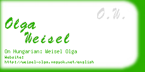 olga weisel business card